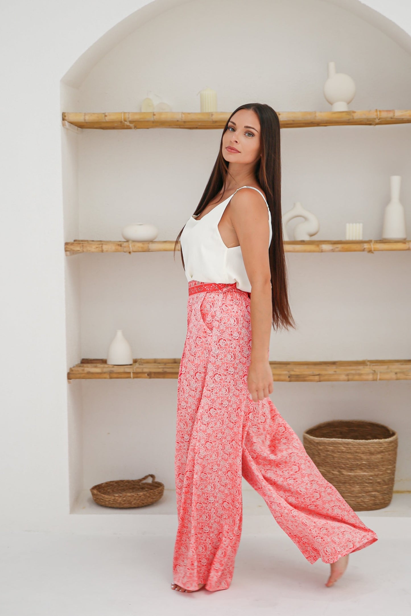 The Pants Coral Floral